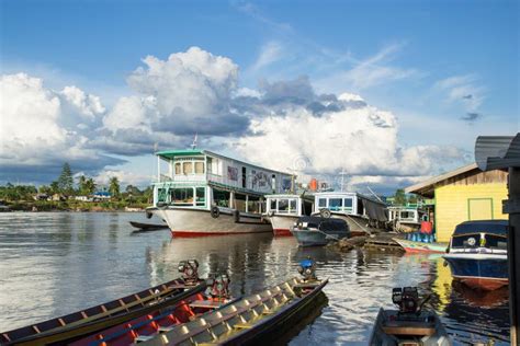 View Of Mahakam River Indonesia Editorial Stock Image Image Of Asia