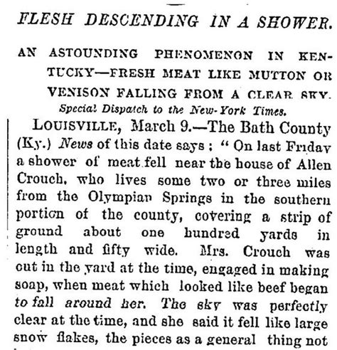 The 1876 Meat Shower Was One Crazy Event In Kentucky