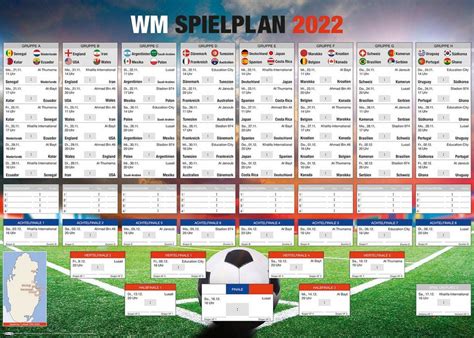 Close Up Poster Wm Spielplan 2022 Fußball Weltmeisterschaft Katar 140
