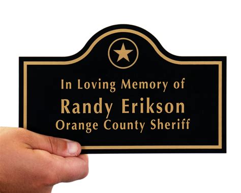 Engraved Memorial Plaques Customize In Brass Or Plastic
