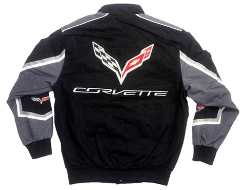 Corvette C7 Twill Jacket With Embroidered Logos By Jh Design The