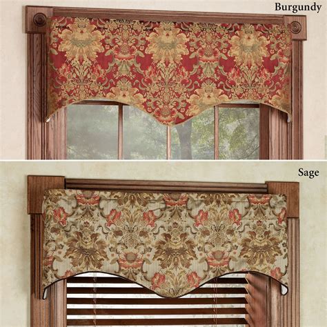 Como Tapestry Fabric Scalloped Window Valance Window Valance Valance