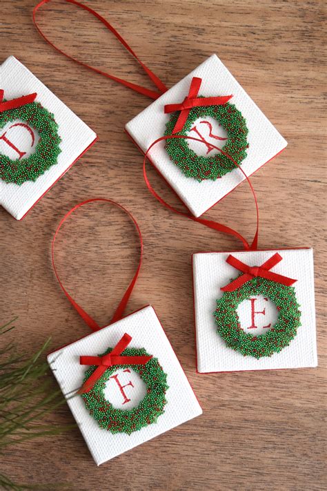 Personalized gifts, unique presents, gift baskets, handmade items and the like are wrapped in festive paper and placed under decorated christmas trees or presented at gift exchanges all over the world to celebrate the christmas holiday. Mini Canvas Christmas Gift Tags - So Cute & Easy To Make ...