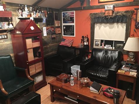 12 x 20 shed converted into a cigar lounge | Cigar lounge, Cigar room