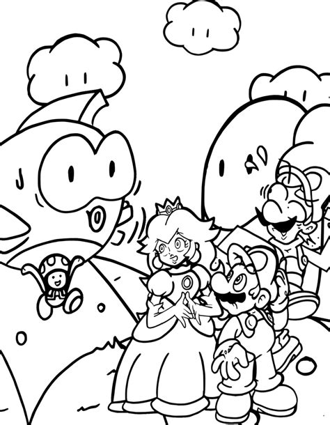 Free mario, yoshi, luigi super mario bros coloring pages to print. Mario Toad Coloring Pages - GetColoringPages.com
