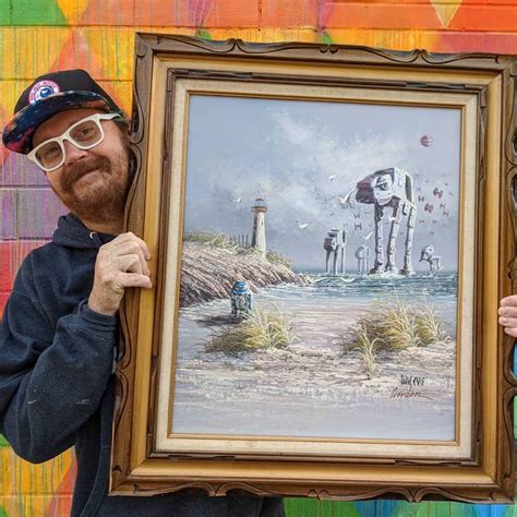 Artist Gives Forgotten Thrift Store Paintings A Star Wars Twist My