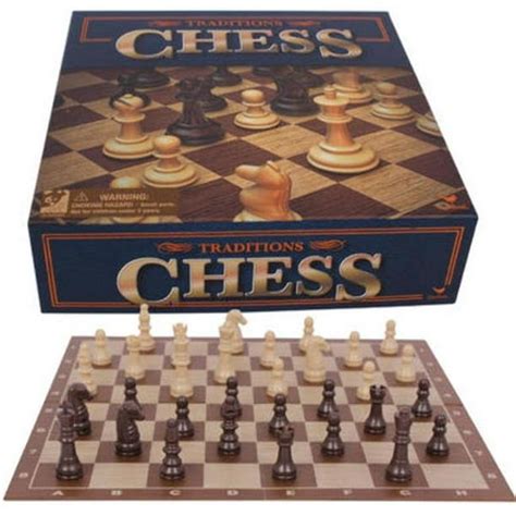 Traditions 2267487 Wooden Chess Set Board Game Case Of 24 Walmart