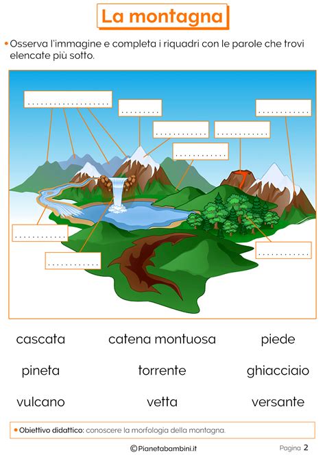 La Montagna Schede Didattiche Per La Scuola Primaria Pianetabambini It L Insegnamento Della