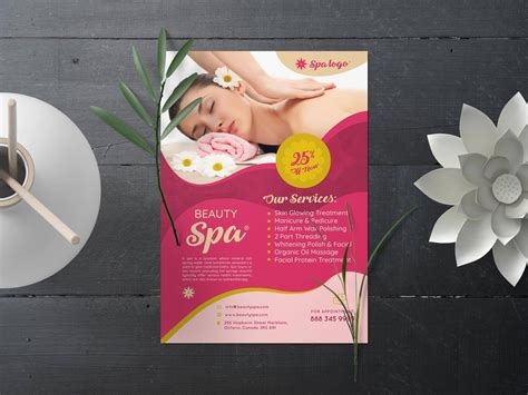 Free flyer templates, easily customizable, printable comes with psd, vector graphic editable files. Free Spa Flyer Design Template in PSD Format | Designbolts