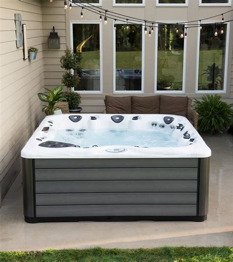 Inflatable Hot Tub Patio Ideas Hot Tub And Built In Fire Pit With Seating Wall For Cozy Nights