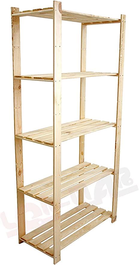 Solid Wood Shelf Unit Shelving Unit Storage Rack B 24 Bookshelf