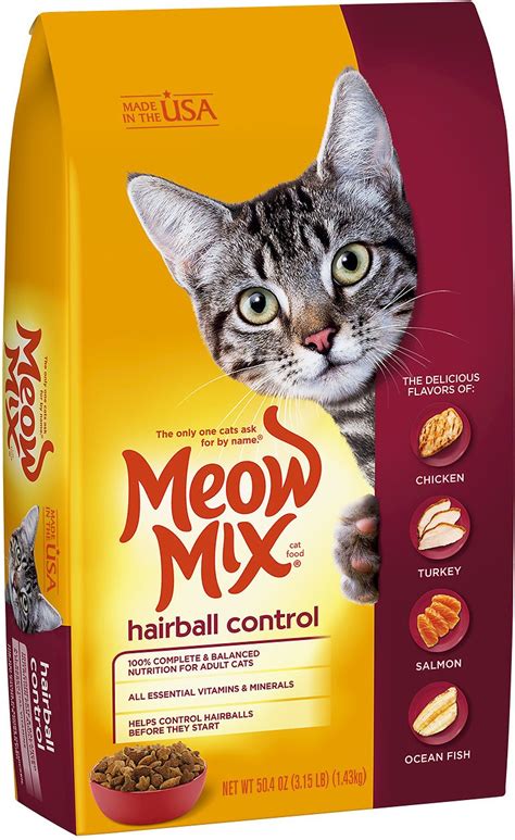 Best cat food for hairballs buying guide. Meow Mix Hairball Control Dry Cat Food, 3.15-lb bag ...