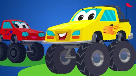 Pacman learn colors fruits w cartoon song nursery rhymes for children. Little Red Car Rhymes - Monster Truck Songs | Rig A Jig ...