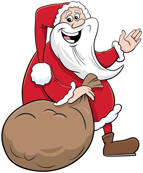 Santa Claus Christmas Character With Sack Of Presents 1417105 Vector