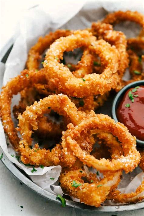 Crispy Onion Rings Baked Or Fried Feastrecipes