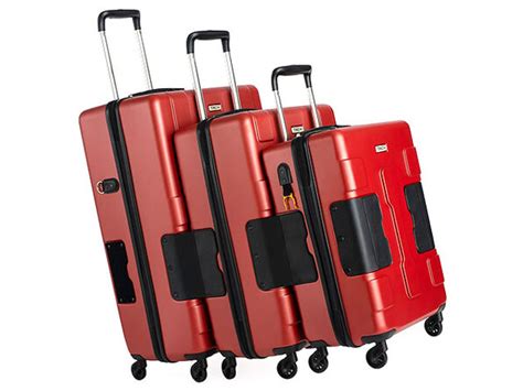 Tach Tuff Attachable Hard Luggage Set 3 Piecered Stacksocial