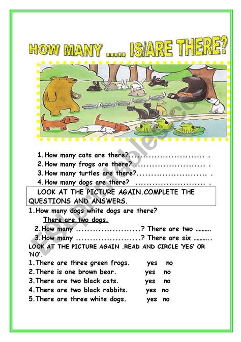 How Many Is There Are There Esl Worksheet By Teach75