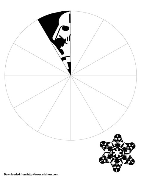 Printable Darth Vader Snowflake Template Wikihow Star Wars