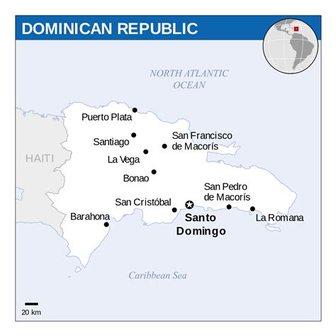 Detailed Political Map Of Dominican Republic With Major Cities Dominican Republic North