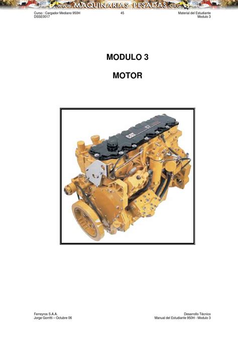 Manual Estudiante Instruccion Tecnica Cargador Frontal 950h Caterpillar