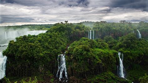 Nature Landscape Waterfall Forest Tropical Forest Wallpapers Hd