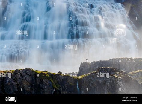 Dynjandi Waterfall At The West Fjords Of Iceland Stock Photo Alamy