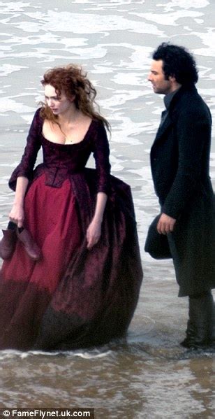 poldark s aidan turner films countryside scenes with eleanor tomlinson daily mail online