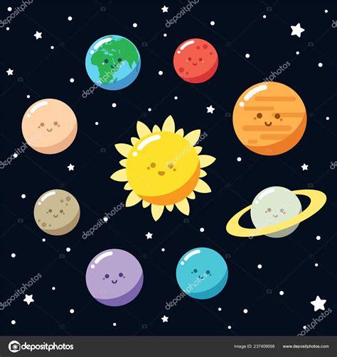 Dibujos Animados Sistema Solar Vector Grafico Vectorial C Utchenko Images