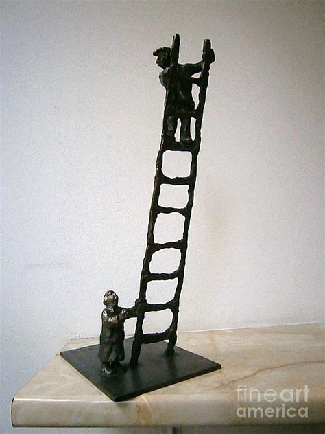 Family With Ladder Sculpture By Nikola Litchkov Fine Art America