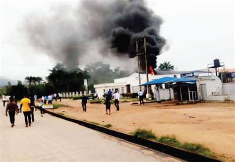 Fire Guts Bank On Aaua Campus Destroys Atms Punch Newspapers