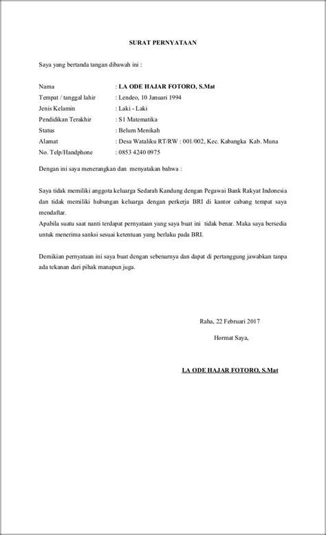 Contoh Surat Keterangan Tidak Menanggung Suami Surat Keterangan