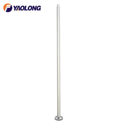 Round Straight Aluminum Light Pole With Anchor Base