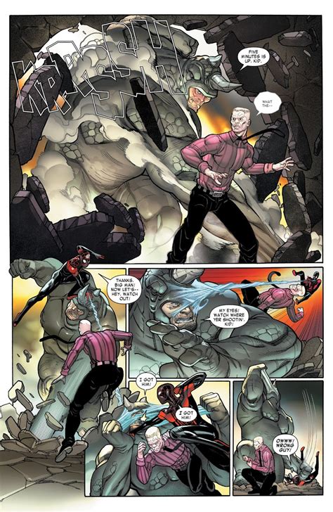 Spider Man Miles Morales And The Rhino Vs Tombstone Comicnewbies