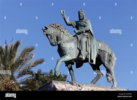 Statue Du Roi Jaime I Plaza Espana Palma De Majorque Majorque Îles