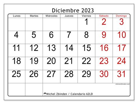 Calendario Diciembre De Para Imprimir LD Michel Zbinden MX