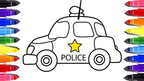 Plutôt que de conduire un engin standard, créez une voiture ou. Voiture de police coloriage enfant | Coloring pages Cars Police how to draw - YouTube