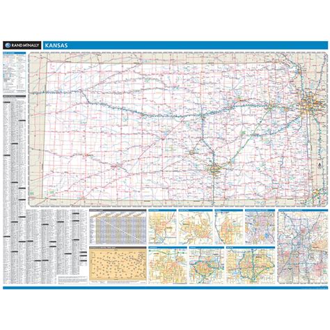 Rand Mcnally Kansas State Wall Map