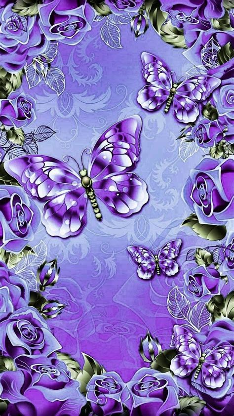 Pin By Megan On Wallpaper Purple Butterfly Wallpaper Butterfly