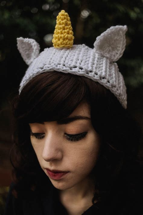 Ikkakujū Handmade Crochet Unicorn Headband Unicorn Horn Ear Etsy