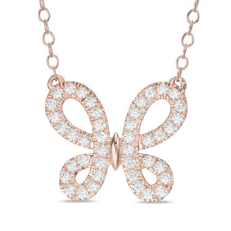 Butterfly Jewelry Butterfly Necklace Rose Gold Necklace Dainty