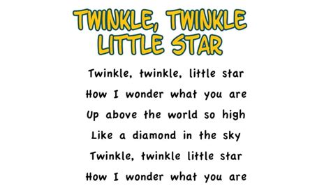 twinkle twinkle  star lyrics play