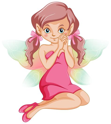 Cute Fairy In Pink Dress 360125 Vector Art At Vecteezy