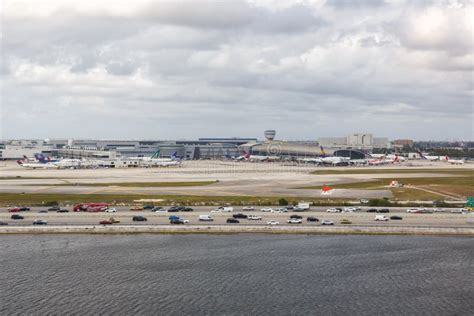 Overview Miami International Airport Mia Terminal In Florida Editorial