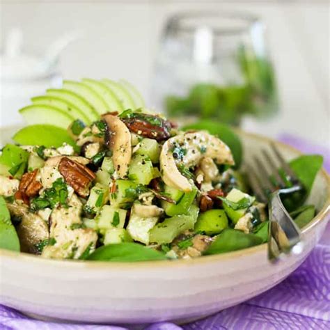 Poached Chicken Green Apple And Goats Feta Salad The