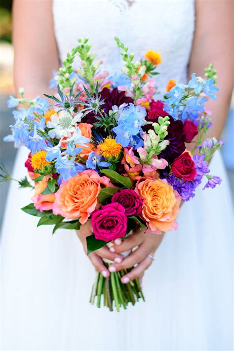 Colorful Wedding Bouquet Colorful Wedding Flowers Bright Wedding