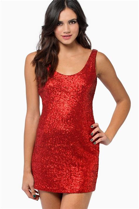 Sparkling Red Sequin Dress