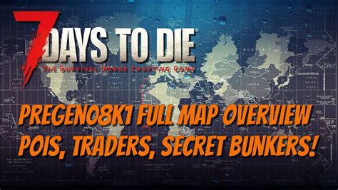 7dtd Pregen08k1 Map Overview Important Pois Secret Bunkers And More