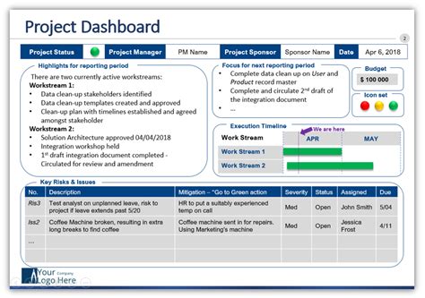 Project Status Report Sample Project Status Report Report Template