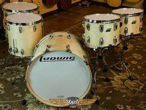 New Ludwig Classic Maple Drum Set Natural Maple 5 Piece Reverb