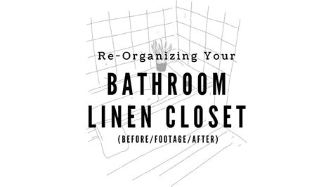 How To Reorganize Your Bathroom Linen Closet Youtube